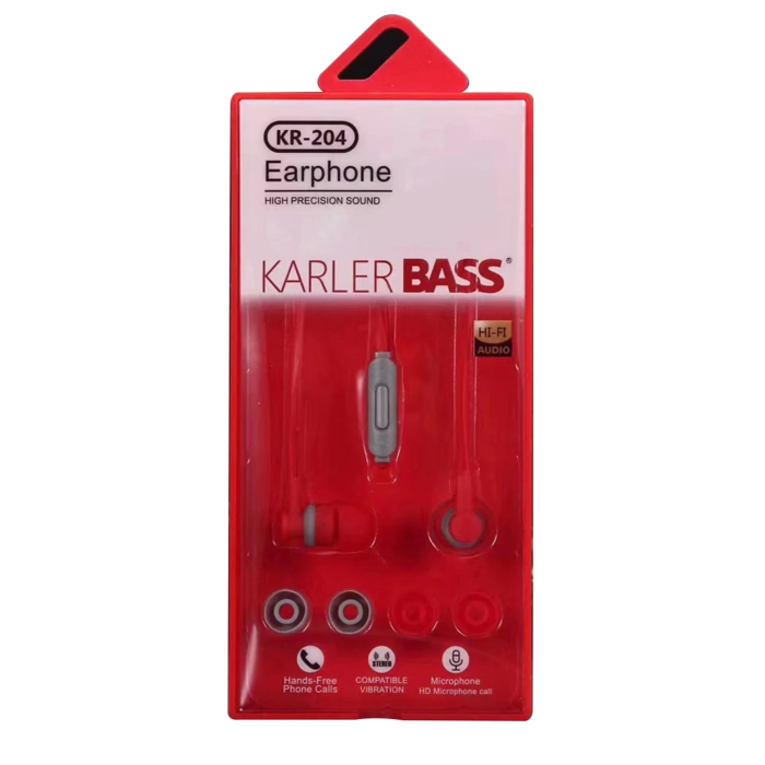 BFS KR-204 Kablolu Kulaklık - Kırmızı