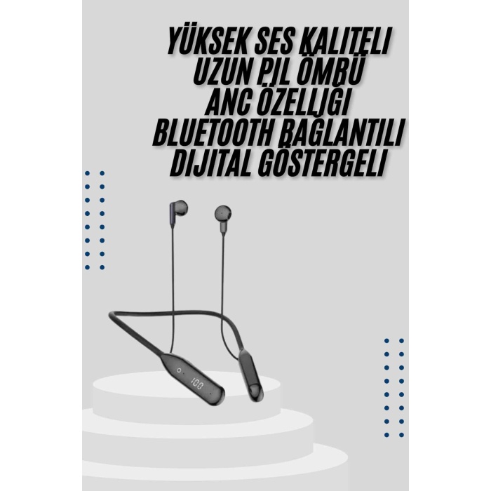 Bluetooth Kulaklık Kablolu Android ve İOS Uyumlu ANC Özellikli 100 saat sarj
