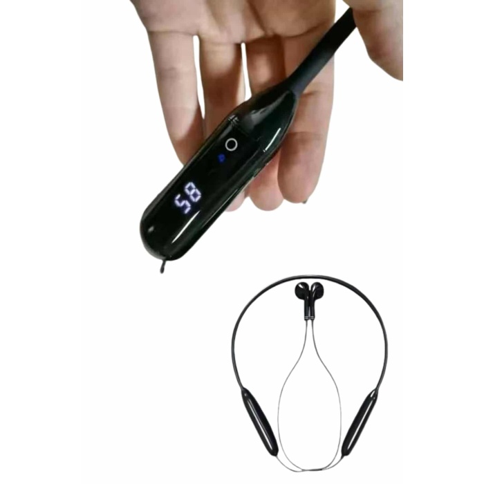 100 Saat Kablolu Boyun Askılı Dijital Göstergeli Bluetooth Kulaklık
