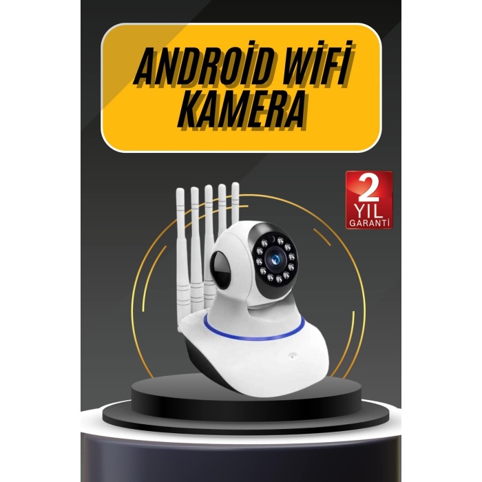 Akıllı Gece Görüşlü Sensörlü Wifi Kamera Telefondan Takip Edilebilir