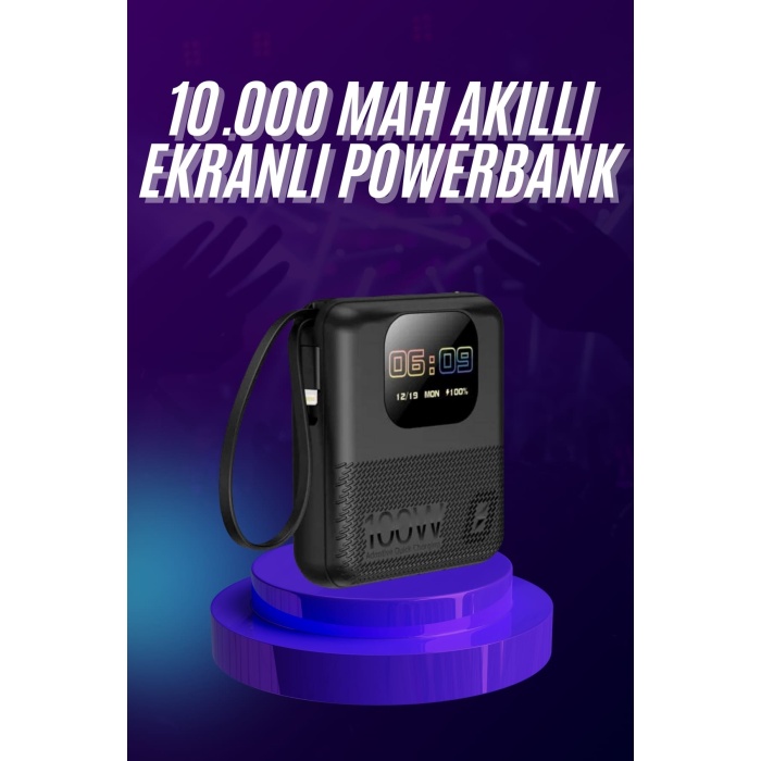 Akıllı Powerbank 10.000 Mah Ekranlı Müzik Dinleme Oyun Oynama Bluetooth Bağlantılı
