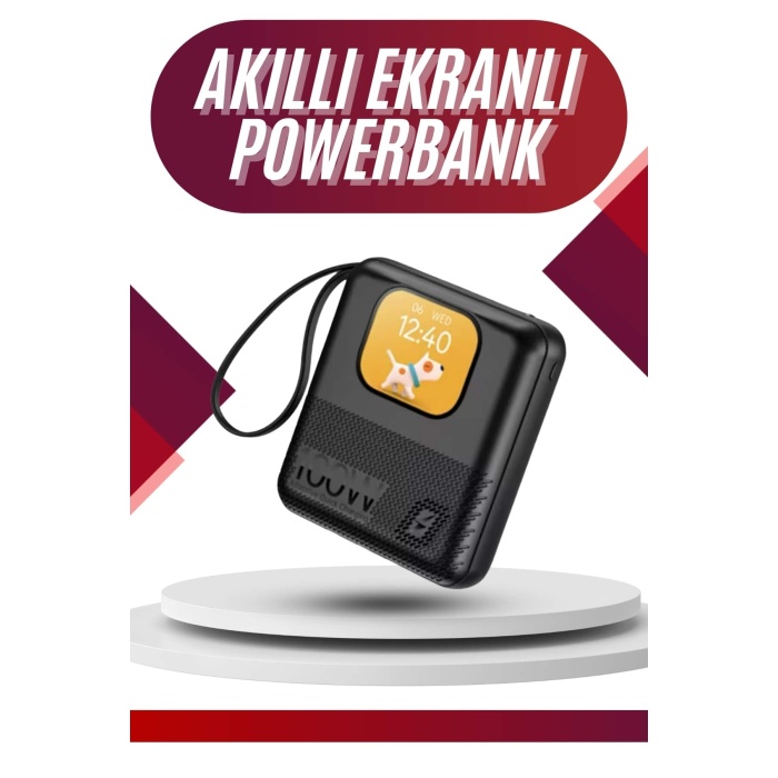 Akıllı Powerbank 10.000 MAH 4 Çıkışlı Taşınabilir Dijital Göstergeli