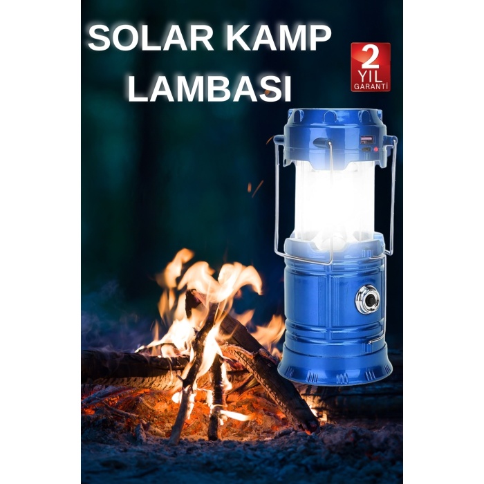 Kamp Lambası El Feneri Askılı Büyük Boy USB Şarjlı Işıldak