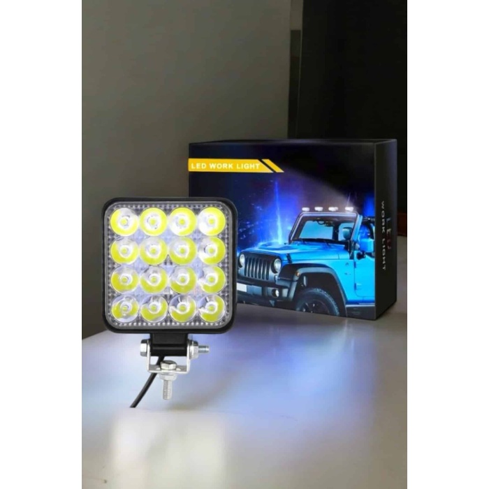 Tepe Lambası Çalışma Lambası Sis Lambası 16 Led Beyaz Led Işık