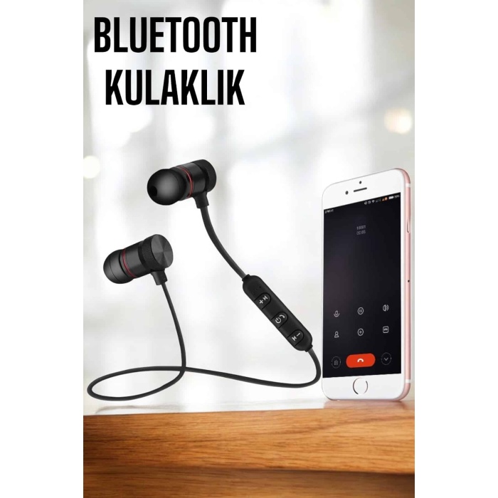 Mikrofonlu Kablosuz Sport Kulak İçi Mıknatıslı Kulaklık