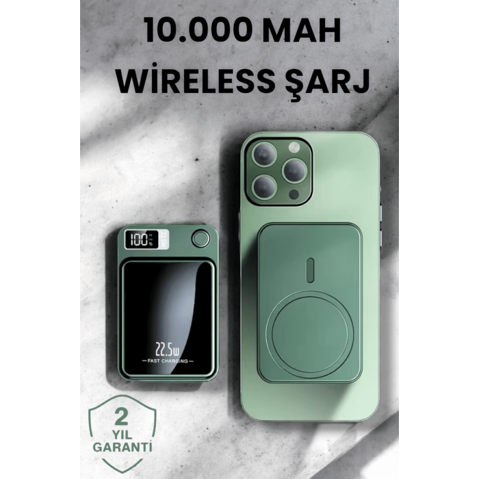 Pratik ve Taşınabilir 10.000 mAh Wireless Powerbank Hızlı Şarj Avantajı