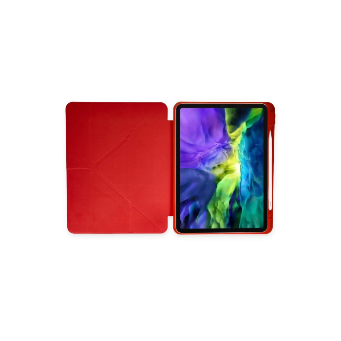 BFS  iPad 9.7 (2018) Kılıf Kalemlikli Mars Tablet Kılıfı - Kırmızı