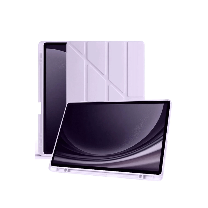BFS  Samsung Galaxy X610 Tab S9 FE Plus 12.4 Kılıf Kalemlikli Mars Tablet Kılıfı - Açık Mor