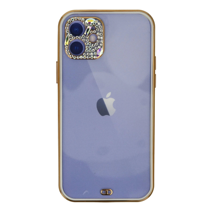 BFS  iPhone 12 Kılıf Liva Taşlı Silikon - Beyaz