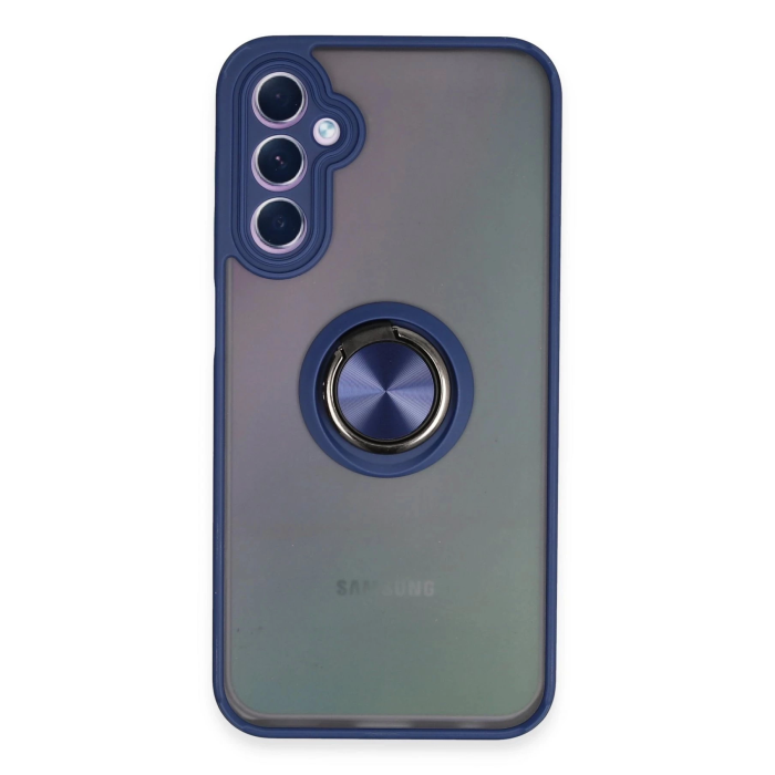 BFS  Samsung Galaxy A24 4G Kılıf Montreal Yüzüklü Silikon Kapak - Lacivert