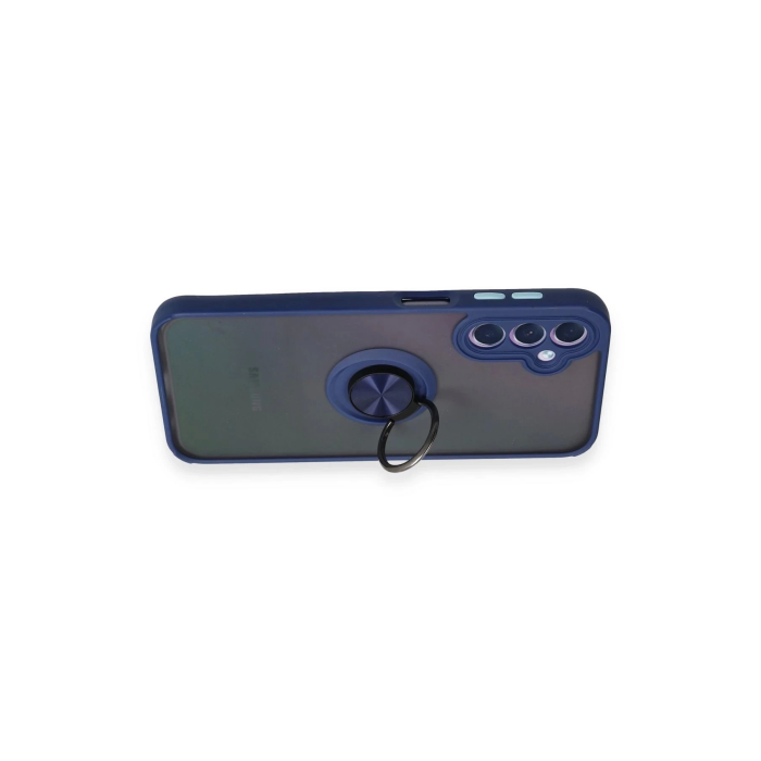 BFS  Samsung Galaxy A24 4G Kılıf Montreal Yüzüklü Silikon Kapak - Lacivert
