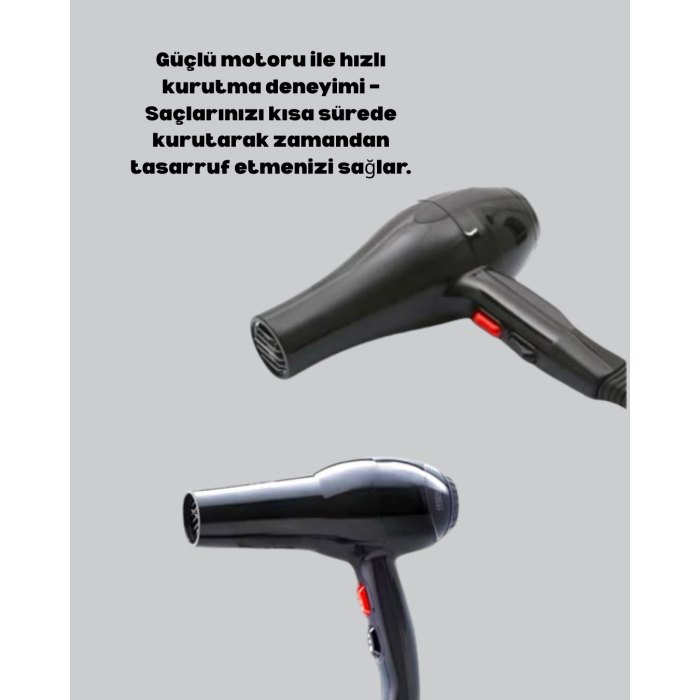 2200W Saç Kurutma Makinesi Soğuk ve Sıcak Üfleme Fonksiyonlu