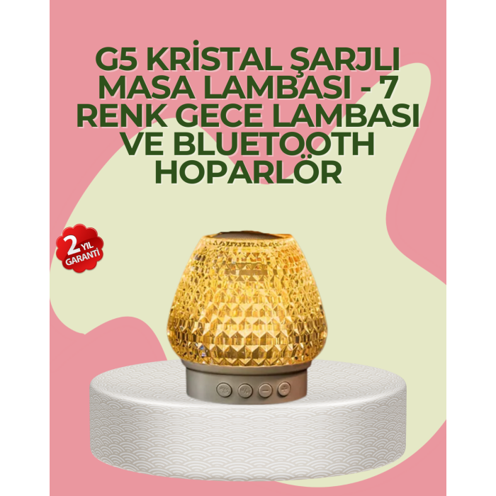 Kristal Tasarımlı Kablosuz Bluetooth 5.1 Hoparlör