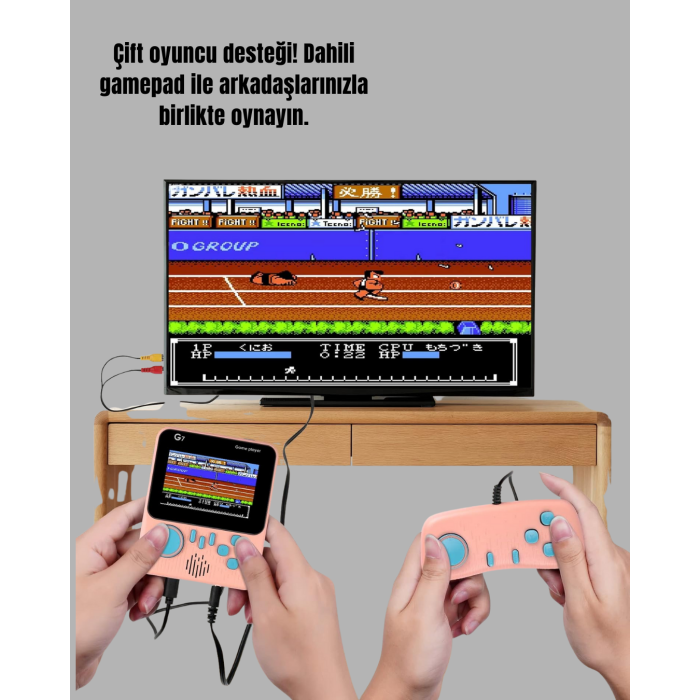 666 Klasik Oyunlu Mini Retro Konsol – Büyük Ekran Desteği