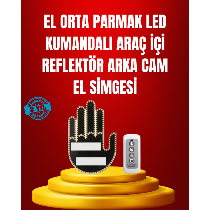 Suya Dayanıklı LED El Park Uyarı Cihazı Uzaktan Kumandalı 2025
