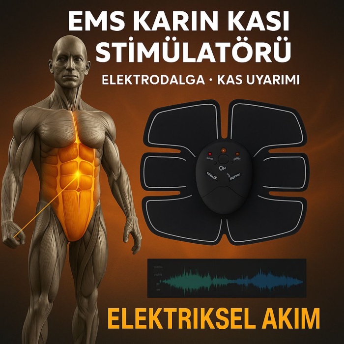 Titreşimli EMS Spor ve Fitness Cihazı Karın Kası Kol Bacak 2025 Model