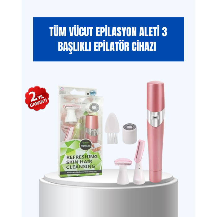 Pürüzsüz Cilt İçin Çok Fonksiyonlu Epilasyon Aleti
