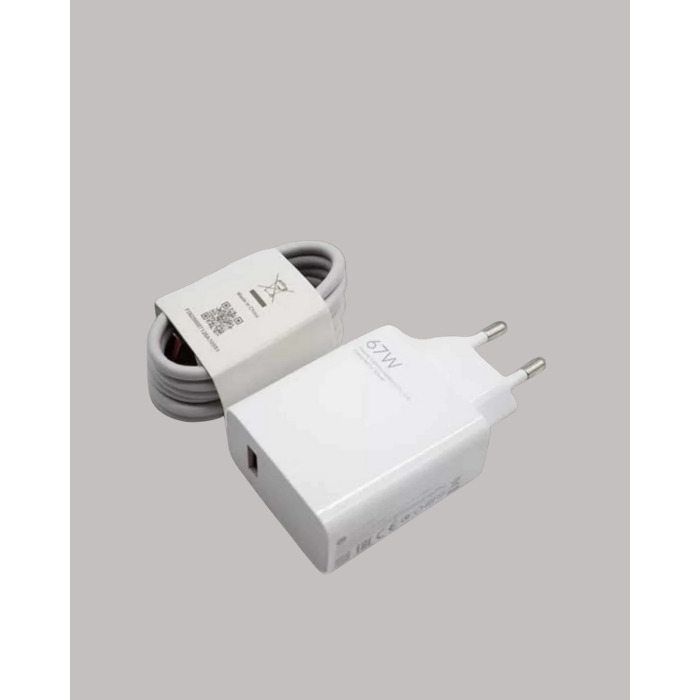 Güvenli ve Hızlı Şarj İçin 67W Turbo Adaptör Type-C Kablo ile