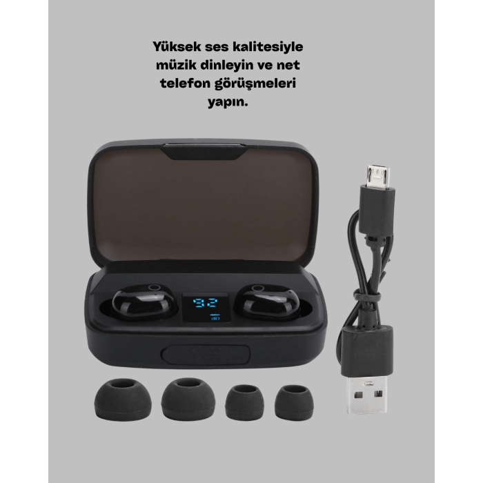 22 Kez Şarj İmkanı Sunan A10s TWS Bluetooth Stereo Kulaklık