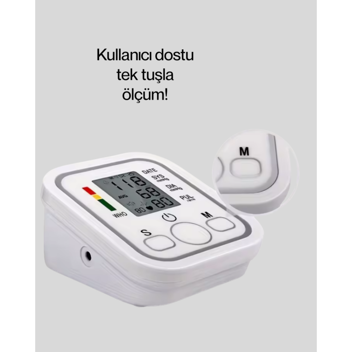 Taşınabilir Pil ve USB Girişli Tansiyon Aleti