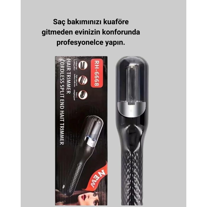 RH-6668 Şarjlı Taşınabilir Otomatik Saç Düzeltici Elektrikli Saç Kesme Makinesi