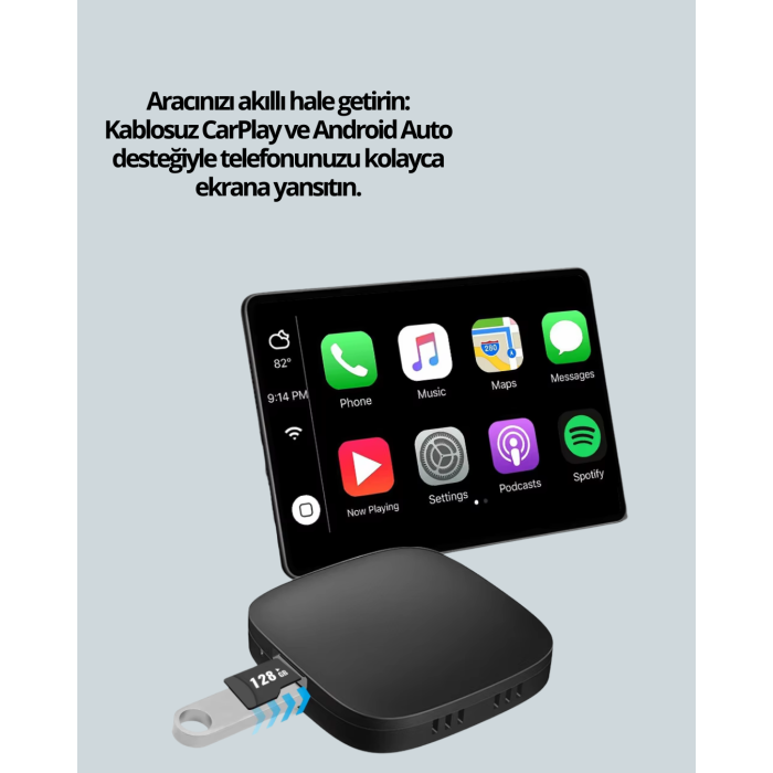 Çift Bant WiFi Android Auto Kablosuz Bağlantı Cihazı