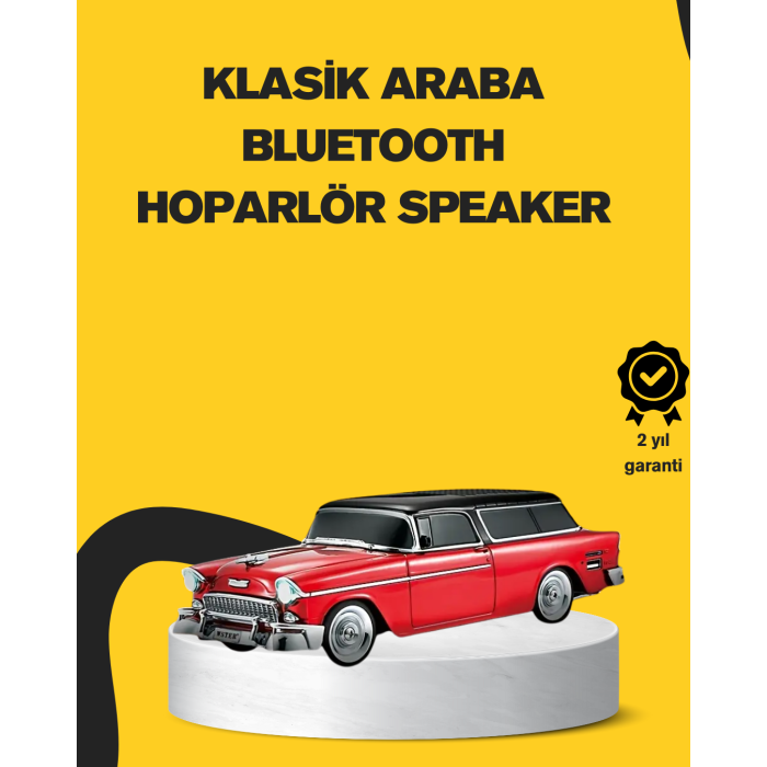 Vintage Tasarımlı LED Işıklı Bluetooth Hoparlör 10W