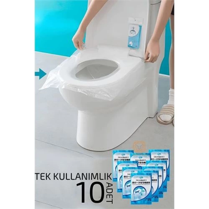 BFS  Klozet Kapağı Kılıfı Hijyenik Seyahat Tek Kullanımlık Klozet WC Örtüsü 10 ADET