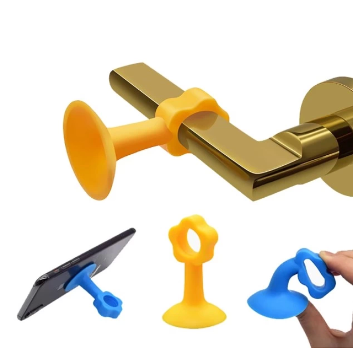 BFS  CM-072 Vantuzlu Geçmeli Kapı Kolu Stoper 4lü Set Beyaz