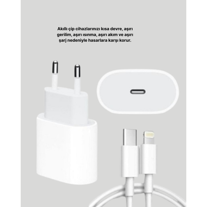 iOS Uyumlu 20W USB-C Hızlı Şarj Cihazı Telefon ve Tablet İçin
