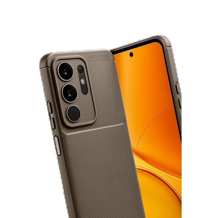 BFS Vivo Y29 4G Auto Focus Karbon Kapak - Kahverengi