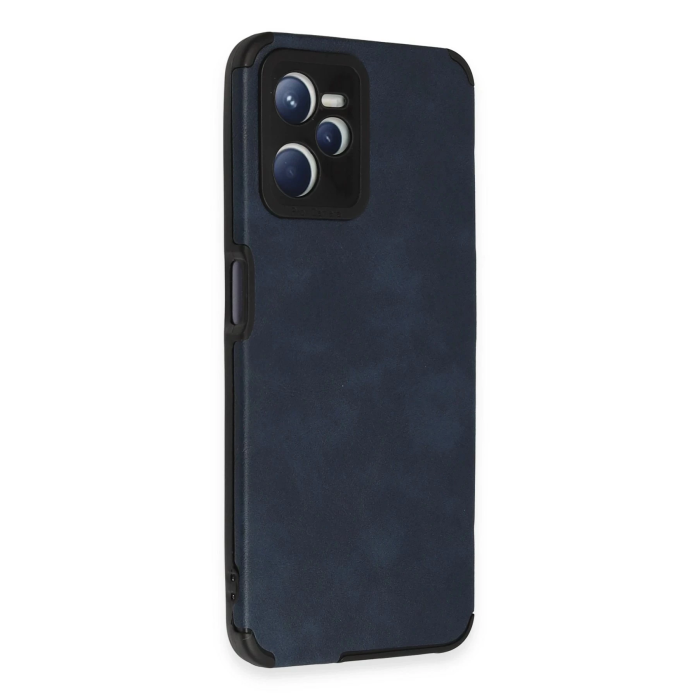 BFS Realme C35 Kılıf Loop Deri Silikon - Lacivert