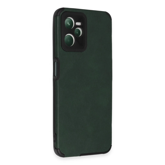 BFS Realme C35 Kılıf Loop Deri Silikon - Yeşil