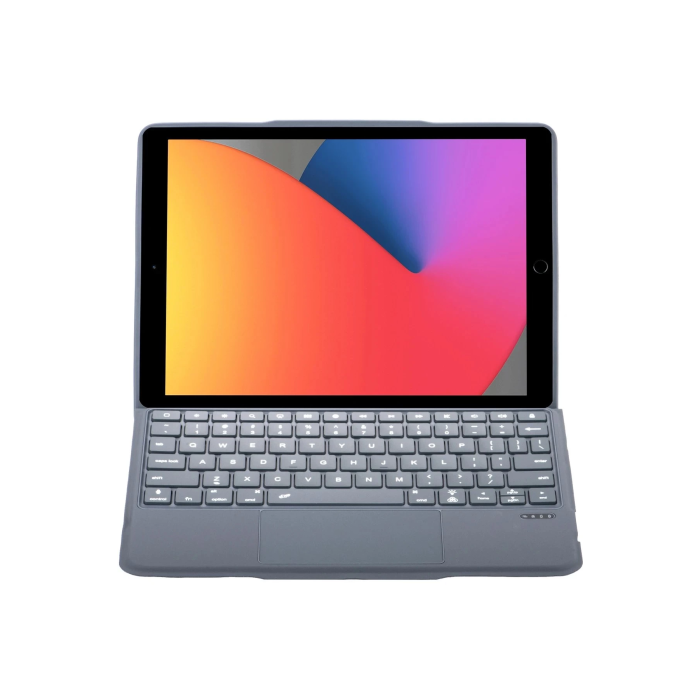 BFS  T5506D iPad 10.2 (9.Nesil) Kılıf Palermo Ledli Klavyeli Standlı Tablet Kılıfı - Siyah