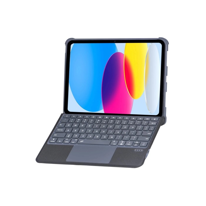 BFS  T5508D iPad 2022 10.9 (10.Nesil) Kılıf Palermo Ledli Klavyeli Standlı Tablet Kılıfı - Siyah