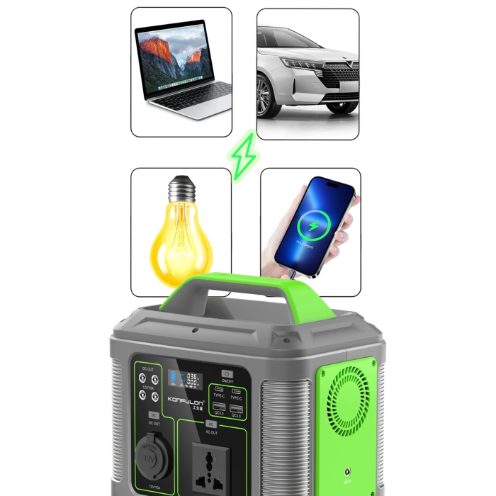 BFS  CN04 Powerbank 300W 60.000 mAh 5W Led Işıklı Kamp Şarj PD 60W - Gri
