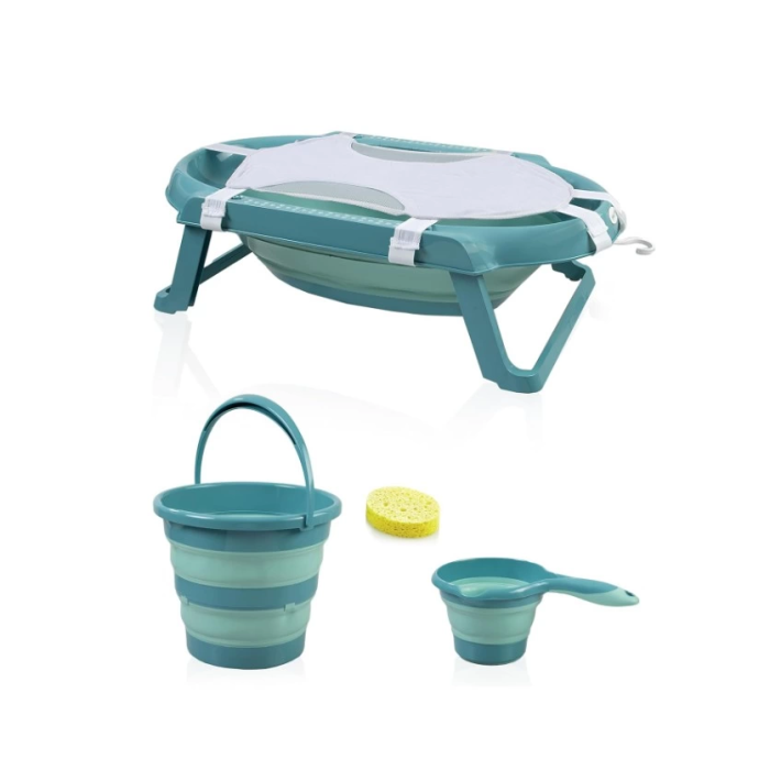 BFS  BabyJem Katlanır Banyo 5Li Küvet Seti 596 Turkuaz