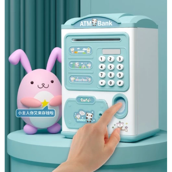 BFS Parmak İzi Okumalı Elektronik Şifreli Otomatik Kağıt Para Alan ATM Kumbara