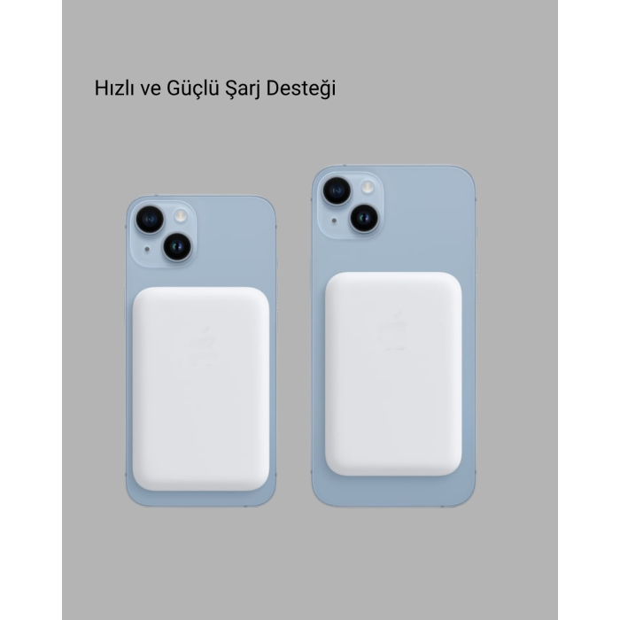 MagSafe 15W Kablosuz Hızlı Şarj, Lightning Girişli Taşınabilir Batarya