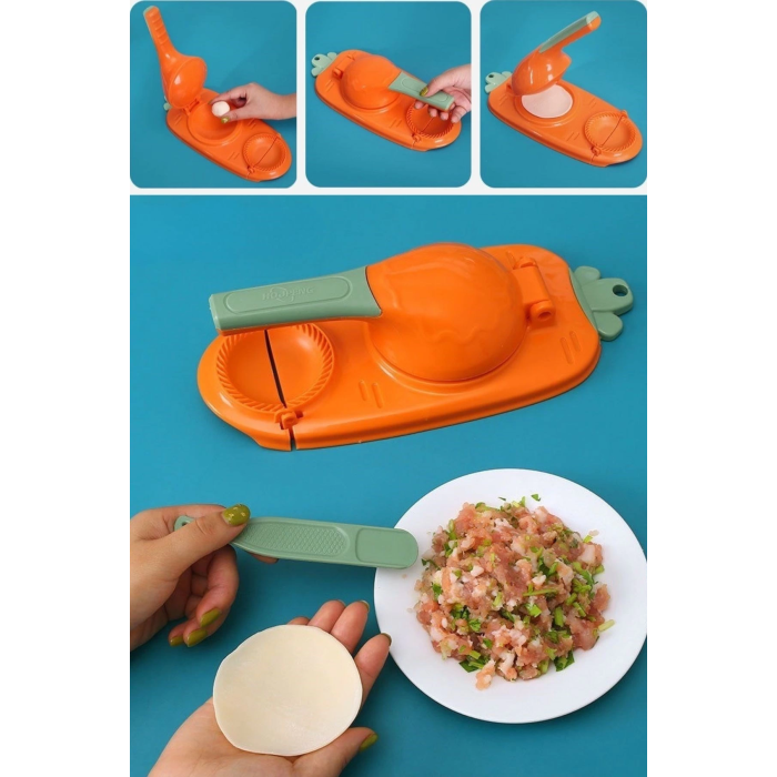 Havuç Tasarımlı Şık  Pratik  Börek Mantı Hamuru Presleme  Börek Yapma Kalıbı