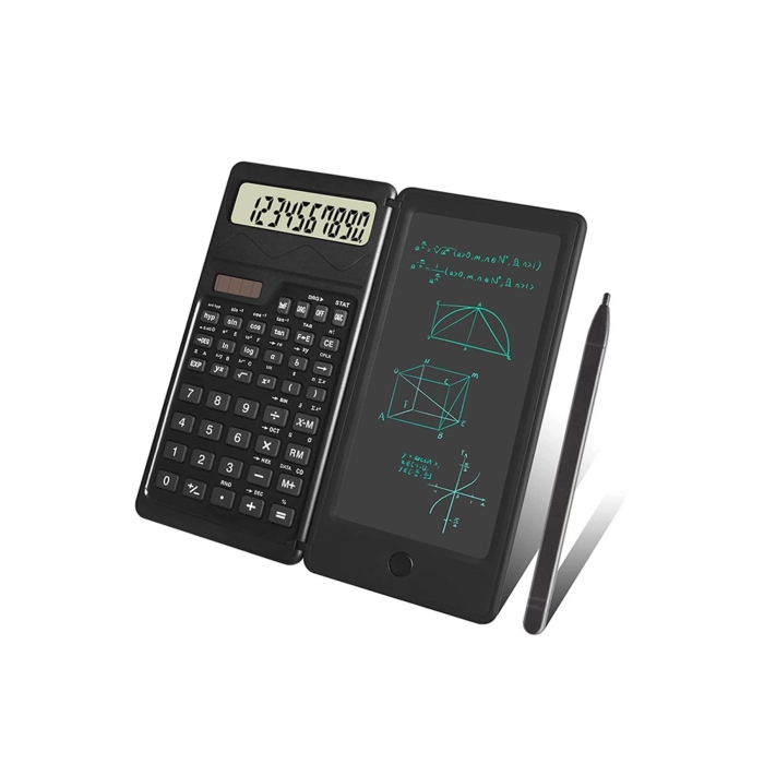 Silinebilir LCD Yazı Tabletli,Kalemli Katlanabilir Bilimsel Hesap Makinesi