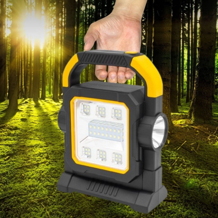 HelloCloud Şarjlı Solar LED Çalışma Işığı | USB Çıkışlı Taşınabilir Projektör a