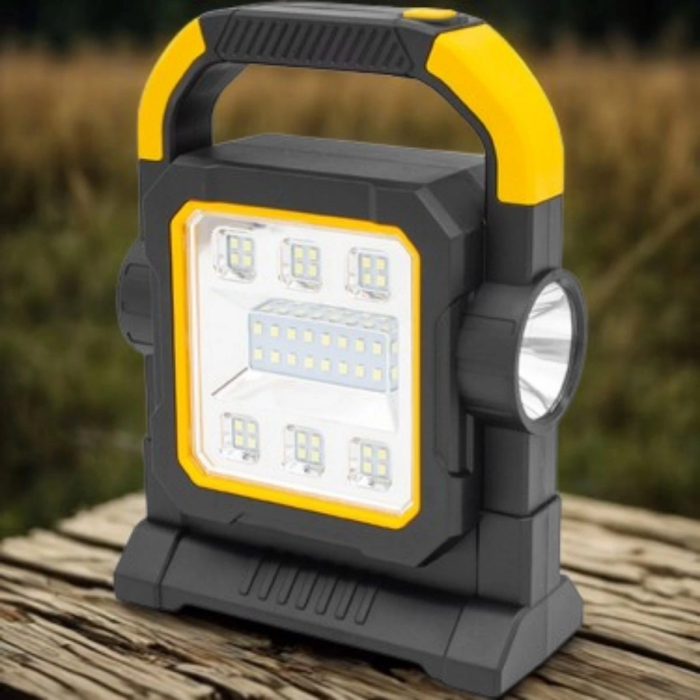 HelloCloud Şarjlı Solar LED Çalışma Işığı | USB Çıkışlı Taşınabilir Projektör a