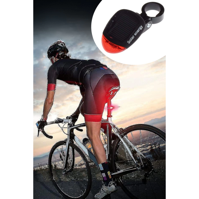 LED Güneş Enerjisi ile Şarj Edilebilir Bisiklet Kuyruk ası Solar Bisiklet ası