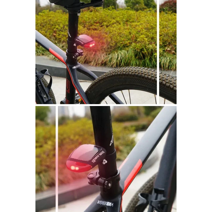 LED Güneş Enerjisi ile Şarj Edilebilir Bisiklet Kuyruk ası Solar Bisiklet ası