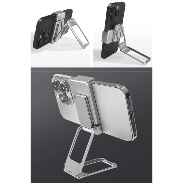 360 derece Dönen Tüm Telefon Tipleri İle Uyumlu Metal Telefon Standı Braket