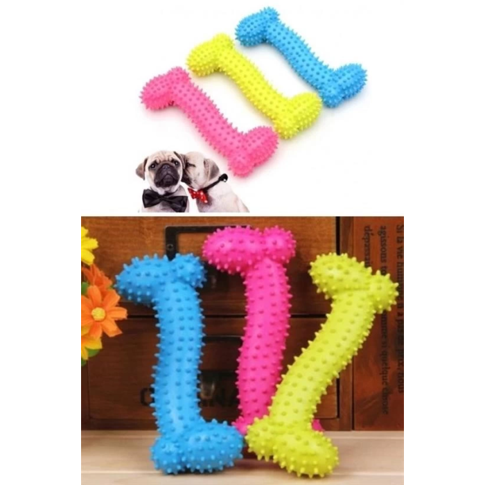 Tiny Kemik Oyuncağı Tırtıklı Yüzey Küçük Kemik Plastik Köpek Oyuncağı