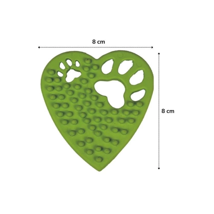 Kalp Şekilli Tırtıklı Evcil Hayvanlar İçin Diş Kaşıma Çiğneme Oyuncağı