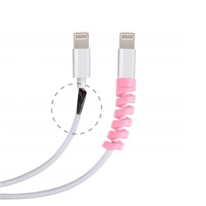 4lü , Android Şaj Kablosu Koruyucu Silikon Spiral Yay Aparat