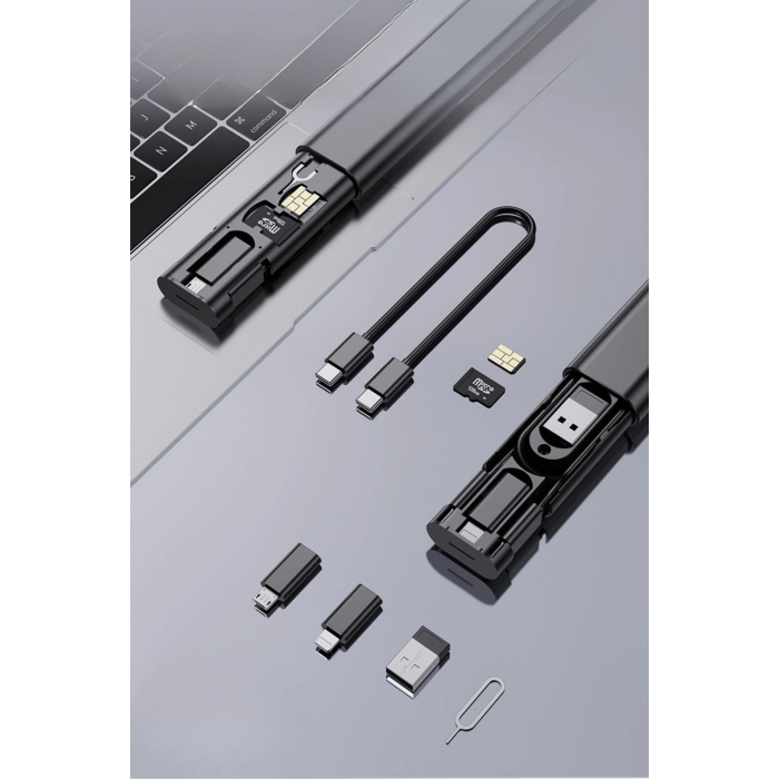 Cep Tipi 60W Bas Aç Type-C,İphone Şarj,Micro USB Hızlı Şarj Data Kablo Seti